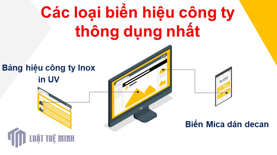 Các loại biển hiệu công ty thông dụng nhất