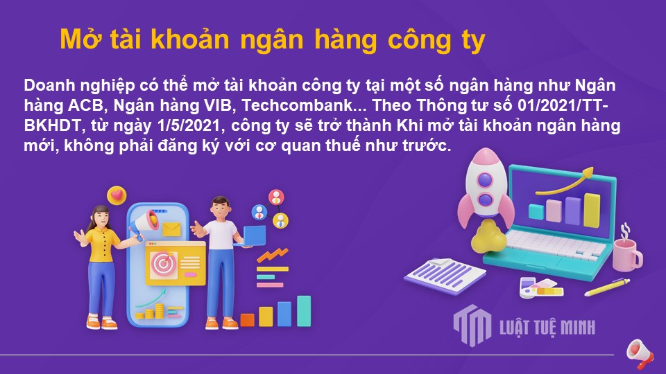 Mở tài khoản ngân hàng công ty