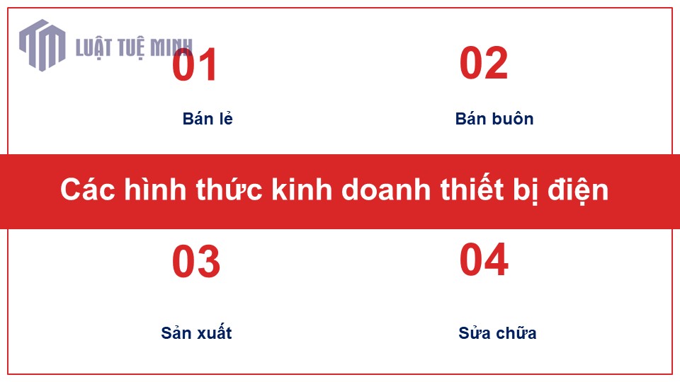 Các hình thức kinh doanh thiết bị điện