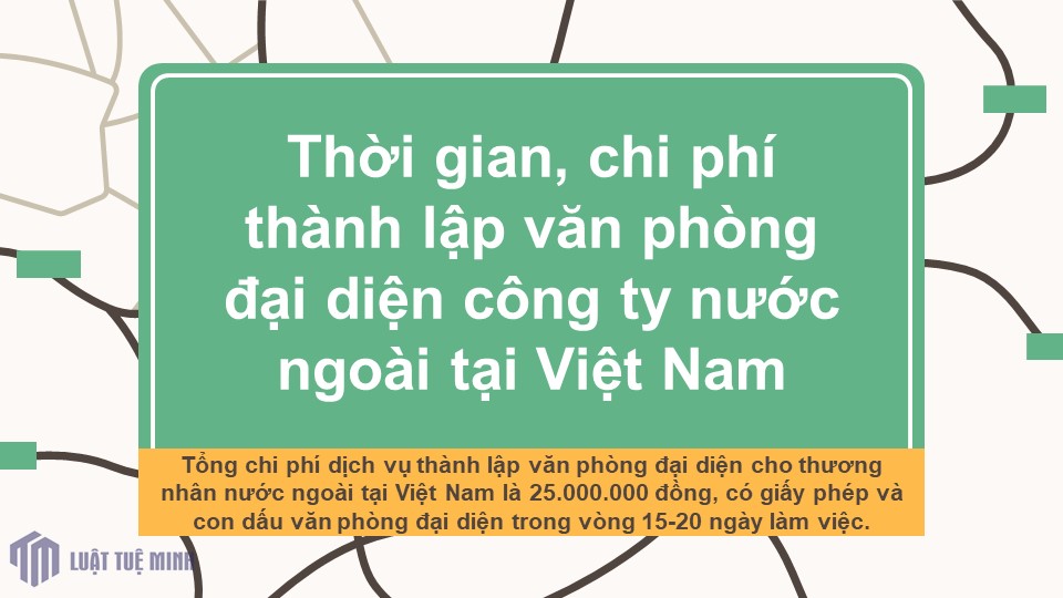 Thời gian, chi phí thành lập văn phòng đại diện công ty nước ngoài tại Việt Nam