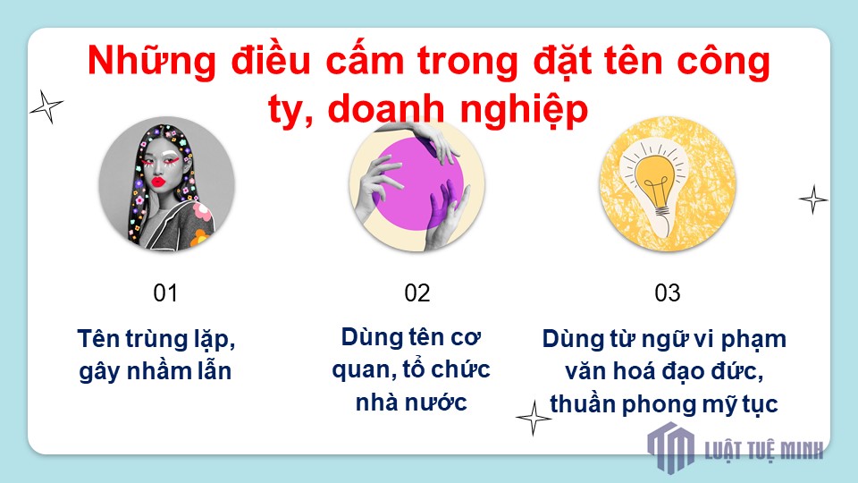 Những điều cấm trong đặt tên công ty, doanh nghiệp