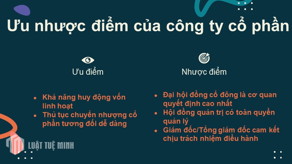 Ưu nhược điểm của công ty cổ phần 