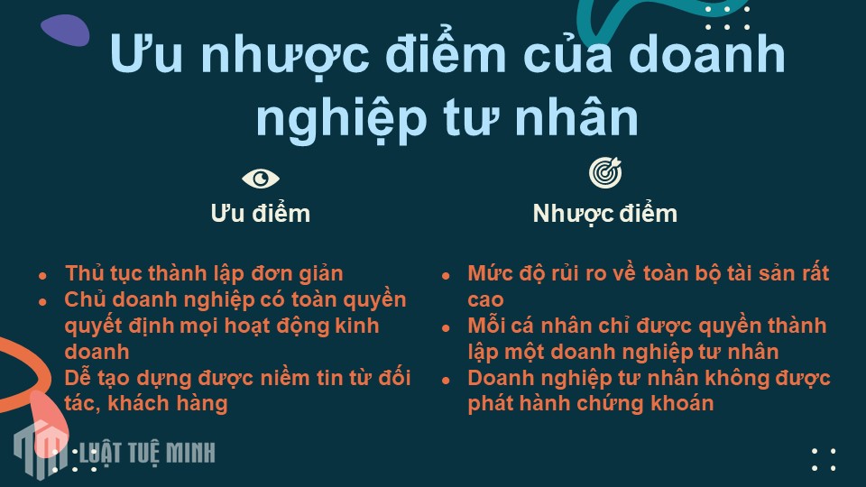 Ưu nhược điểm của doanh nghiệp tư nhân