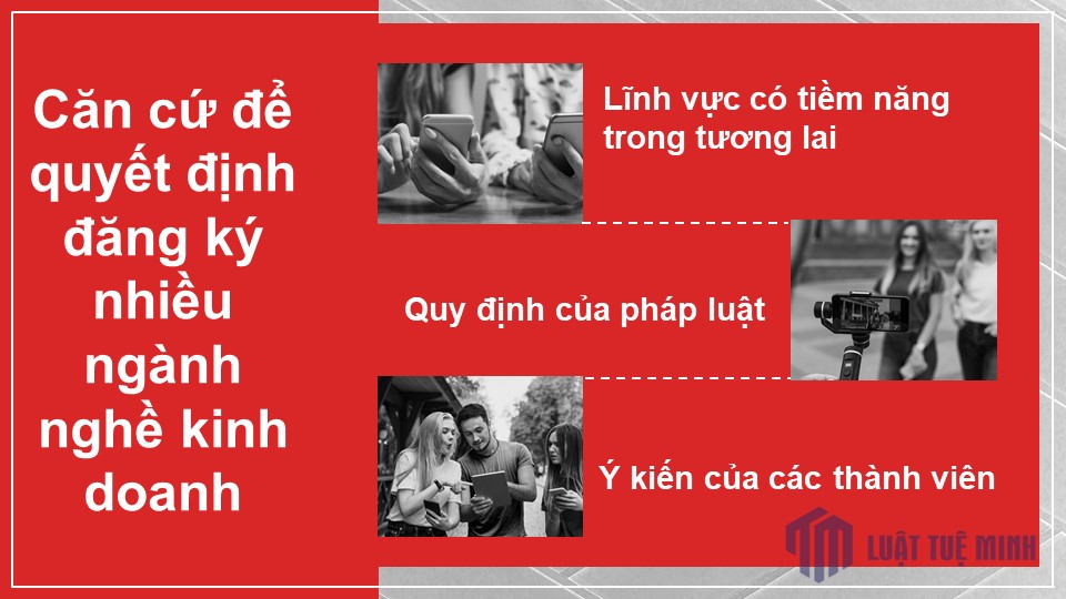 Căn cứ để quyết định đăng ký nhiều ngành nghề kinh doanh