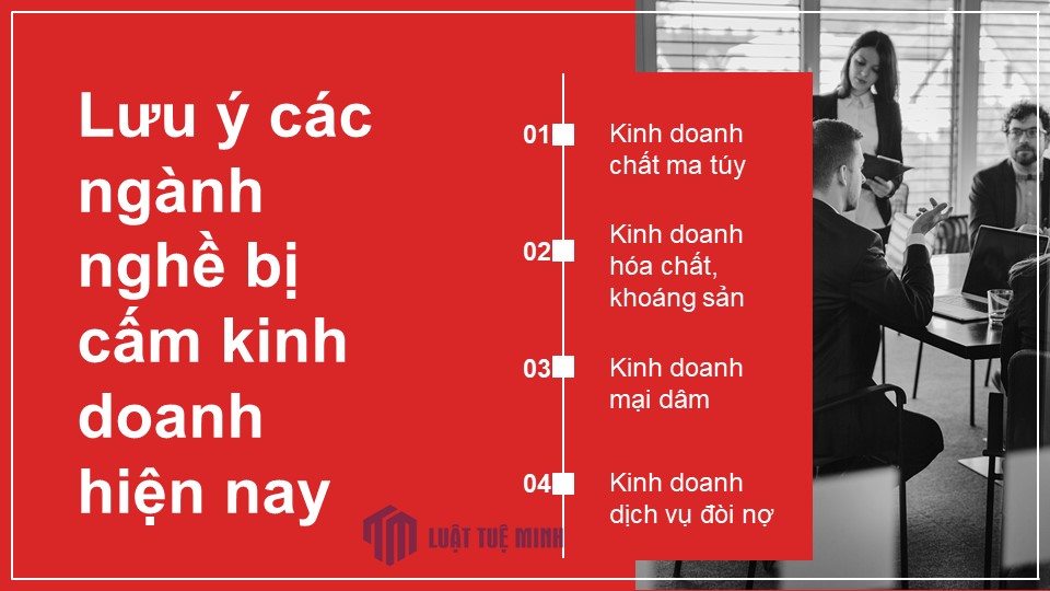 Lưu ý các ngành nghề bị cấm kinh doanh hiện nay