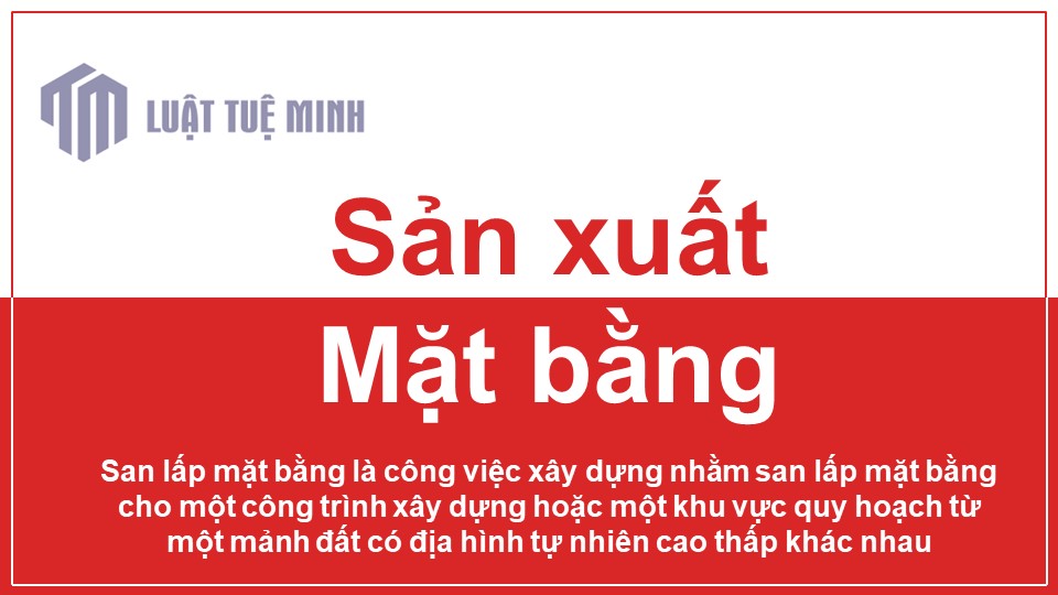 San lấp mặt bằng là gì? 