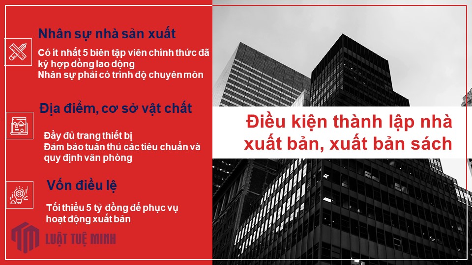 Điều kiện thành lập nhà xuất bản, xuất bản sách