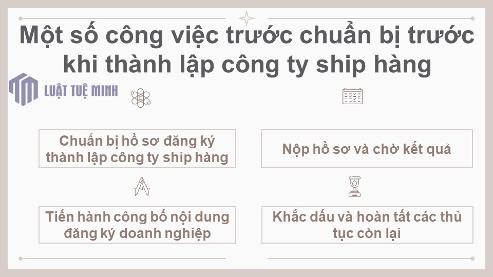 Một số công việc trước chuẩn bị trước khi thành lập công ty ship hàng