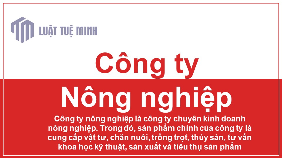 Công ty nông nghiệp là gì? 