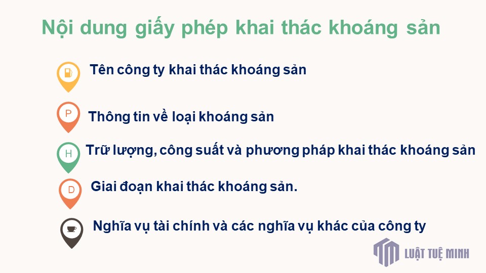 Nội dung giấy phép khai thác khoáng sản