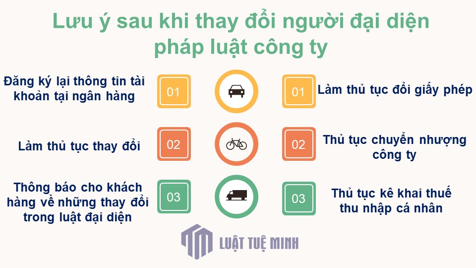 Lưu ý sau khi thay đổi người đại diện pháp luật công ty