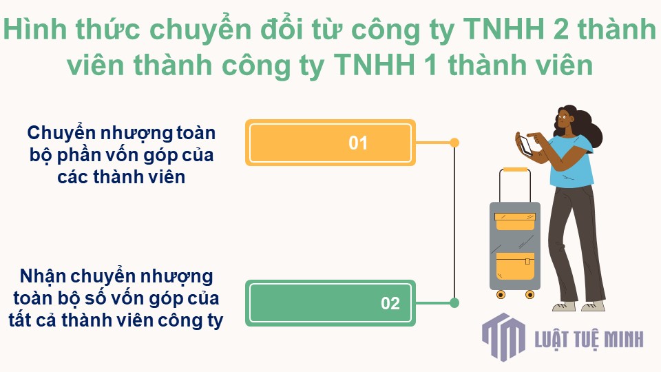 Hình thức chuyển đổi từ công ty TNHH 2 thành viên thành công ty TNHH 1 thành viên