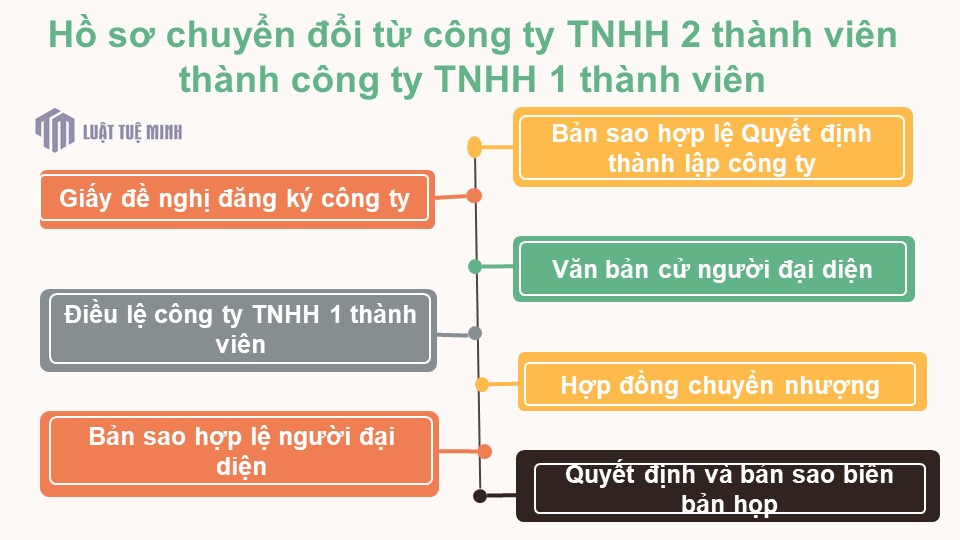 Hồ sơ chuyển đổi từ công ty TNHH 2 thành viên thành công ty TNHH 1 thành viên