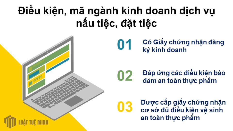 Điều kiện, mã ngành kinh doanh dịch vụ nấu tiệc, đặt tiệc