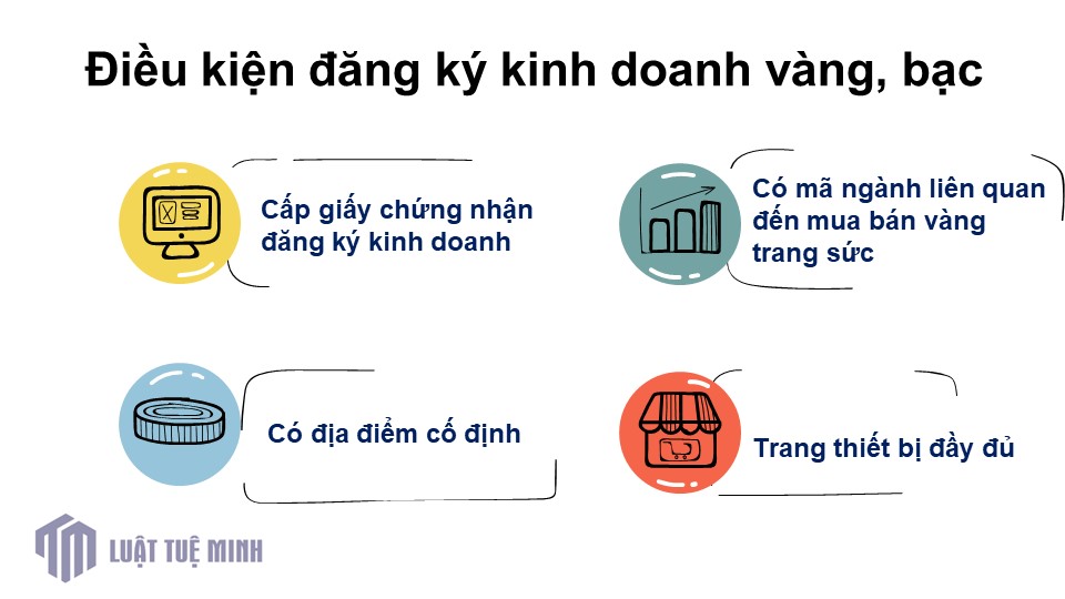 Điều kiện đăng ký kinh doanh vàng, bạc