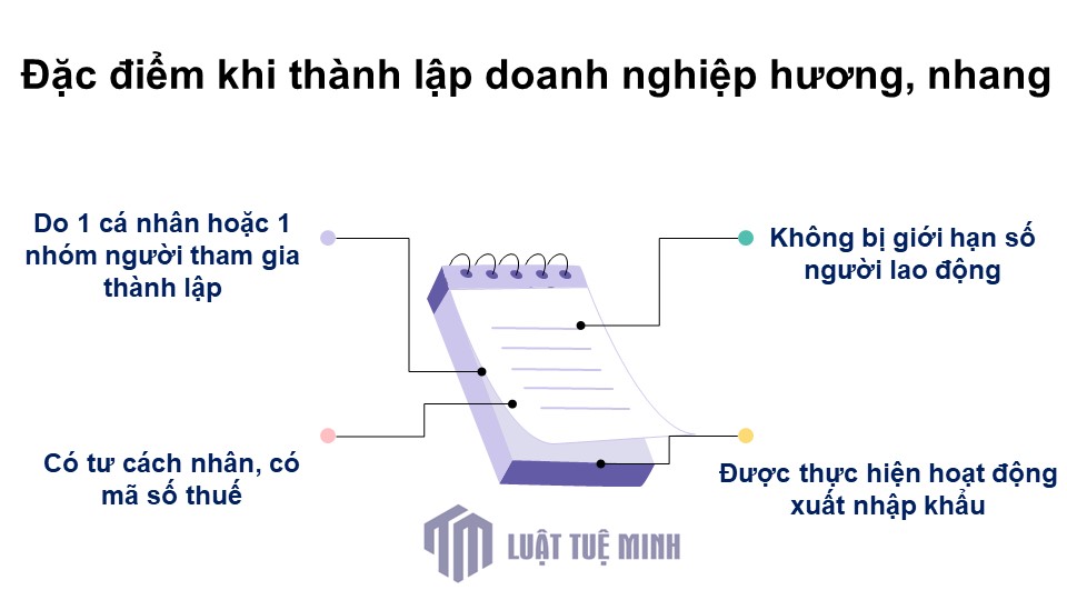 Đặc điểm khi thành lập doanh nghiệp: