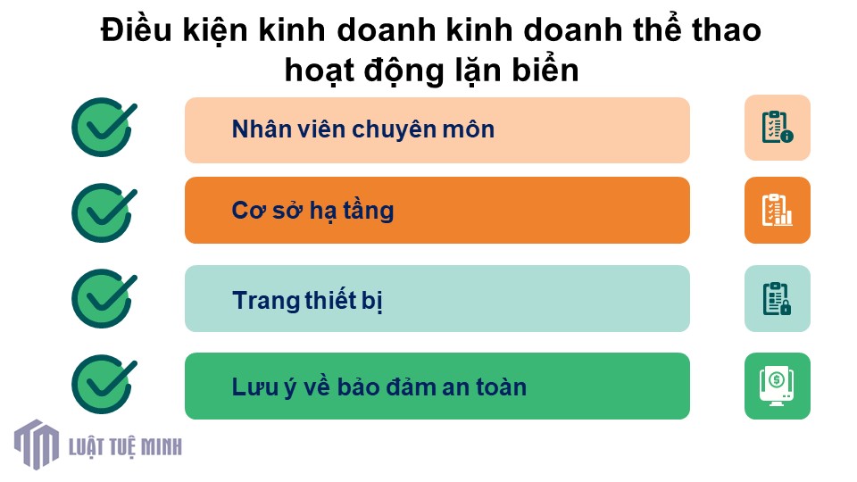 Điều kiện kinh doanh kinh doanh thể thao hoạt động lặn biển