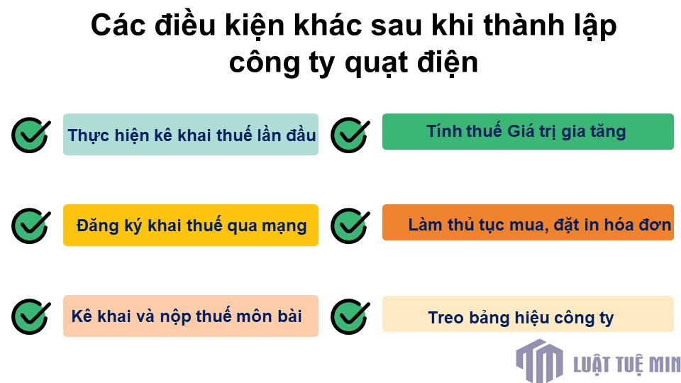 Các điều kiện khác sau khi <a href=