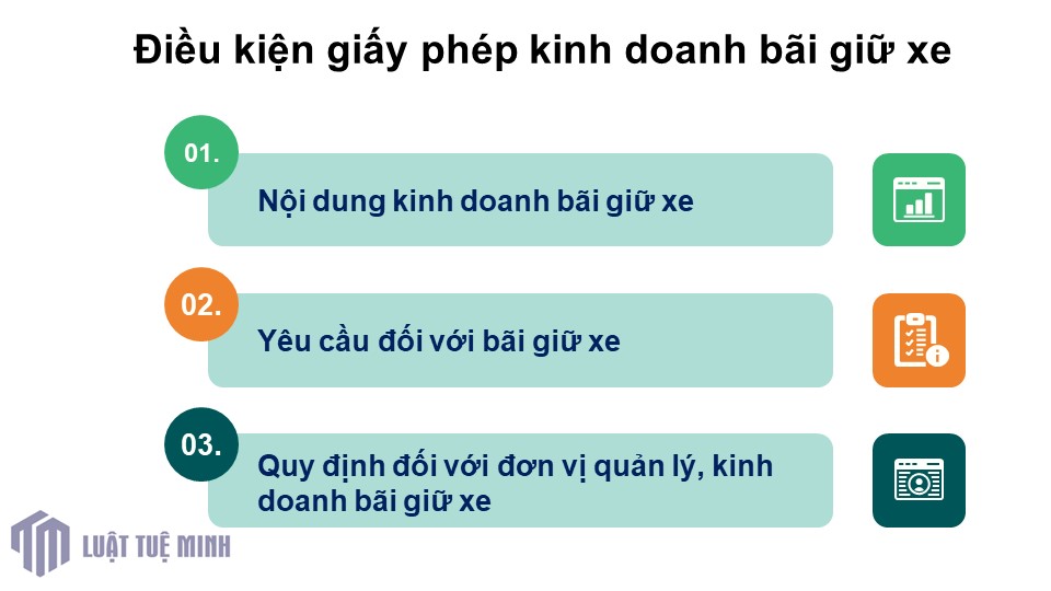 Điều kiện giấy phép kinh doanh bãi giữ xe