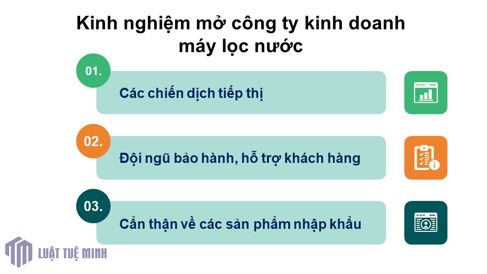 Kinh nghiệm mở công ty kinh doanh máy lọc nước