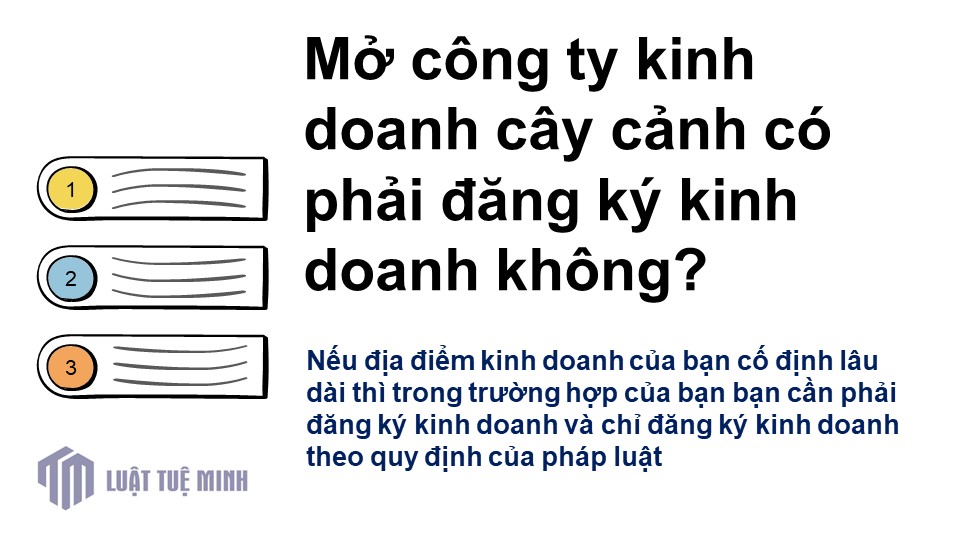 Mở công ty kinh doanh cây cảnh có phải đăng ký kinh doanh không?