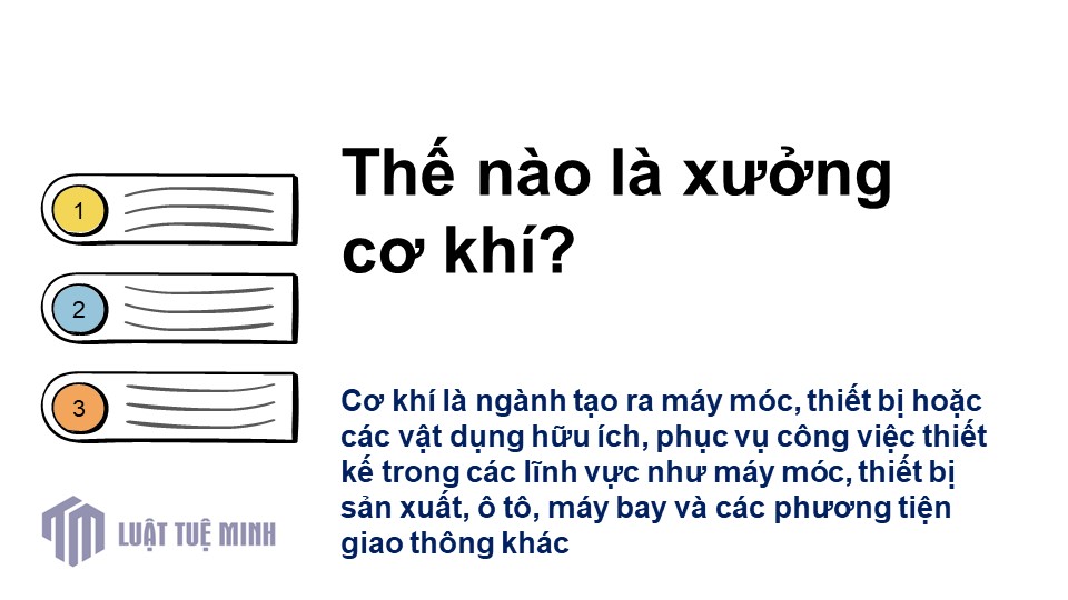 Thế nào là xưởng cơ khí?