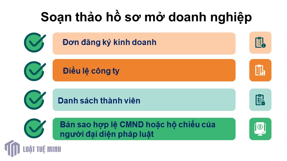 Soạn thảo hồ sơ mở doanh nghiệp 