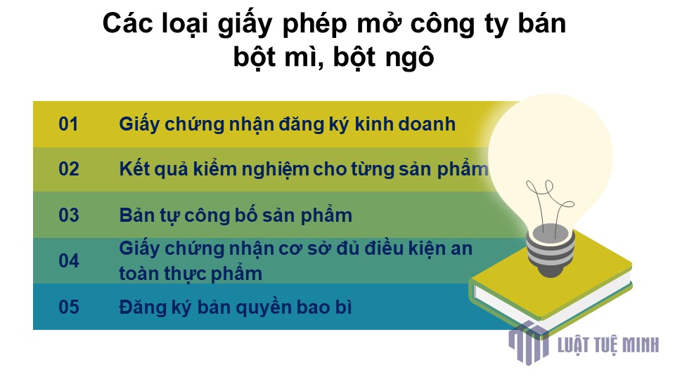 Các loại giấy phép mở công ty bán bột mì, bột ngô