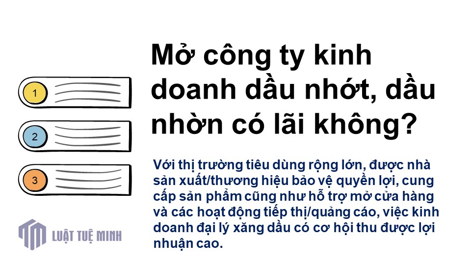 Mở công ty kinh doanh dầu nhớt, dầu nhờn có lãi không? 