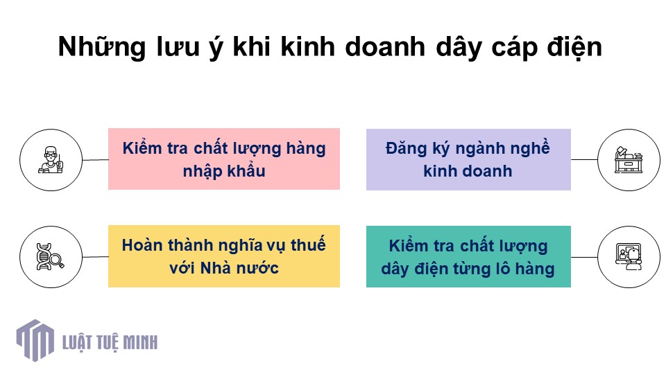 Những lưu ý khi kinh doanh dây cáp điện