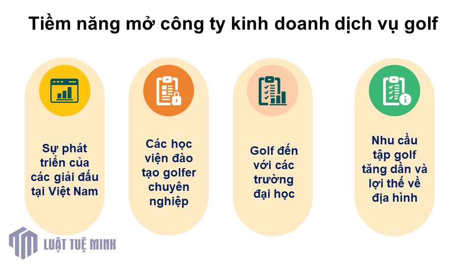 Tiềm năng mở công ty kinh doanh dịch vụ golf