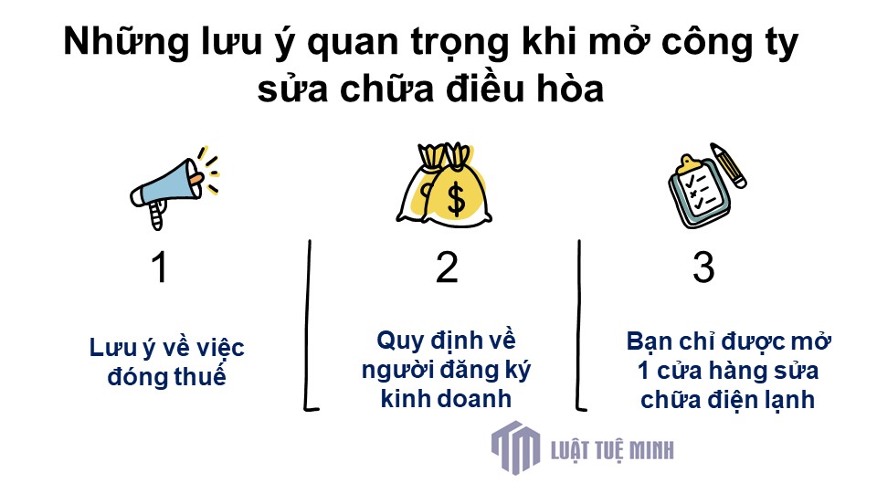 Những lưu ý quan trọng khi mở công ty sửa chữa điều hòa