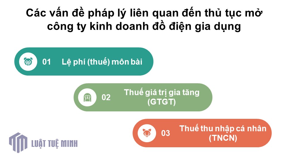 Các vấn đề pháp lý liên quan đến thủ tục mở công ty kinh doanh đồ điện gia dụng