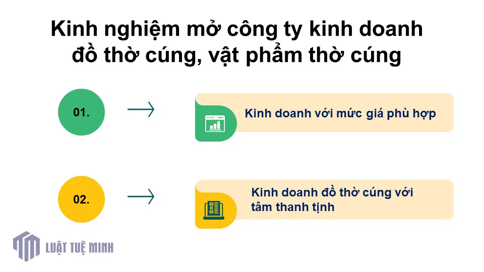 Kinh nghiệm mở công ty kinh doanh đồ thờ cúng, vật phẩm thờ cúng