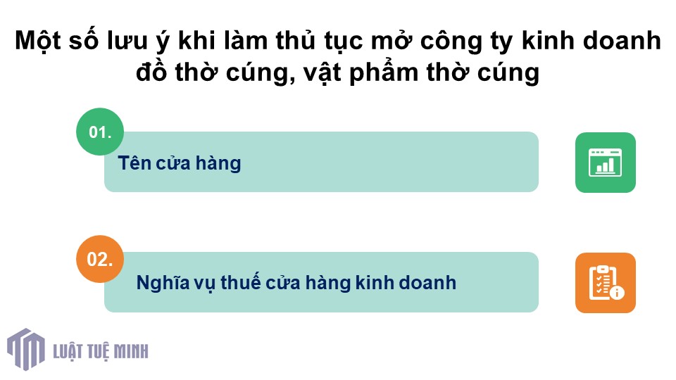 Một số lưu ý khi làm thủ tục mở công ty kinh doanh đồ thờ cúng, vật phẩm thờ cúng