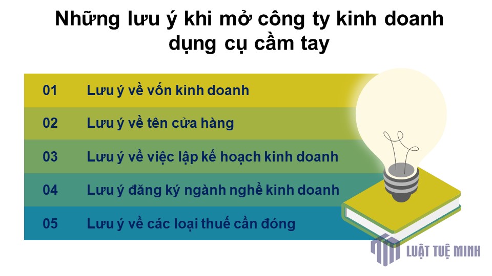 Những lưu ý khi mở công ty kinh doanh dụng cụ cầm tay 