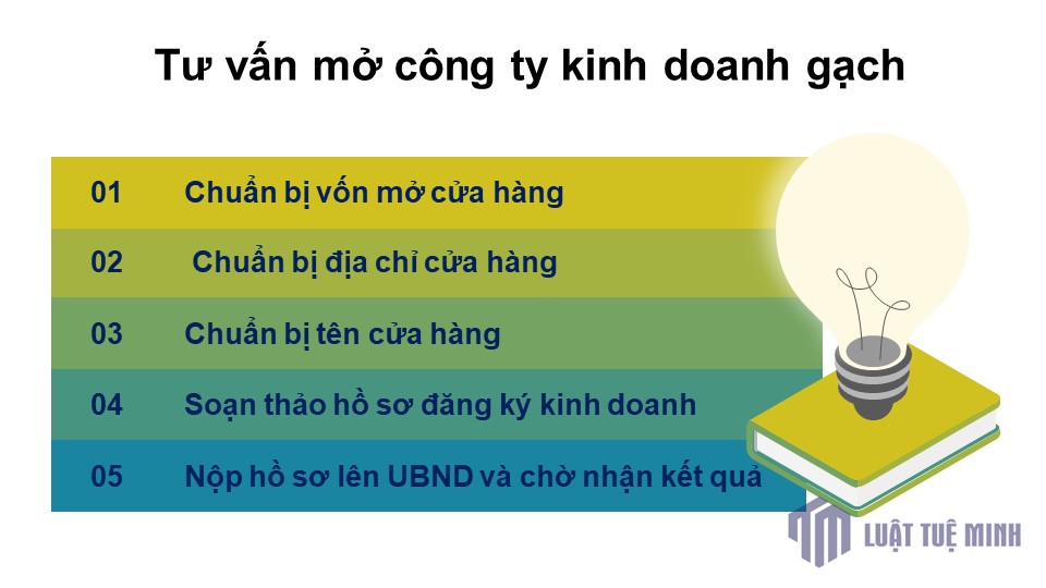 Tư vấn mở công ty kinh doanh gạch