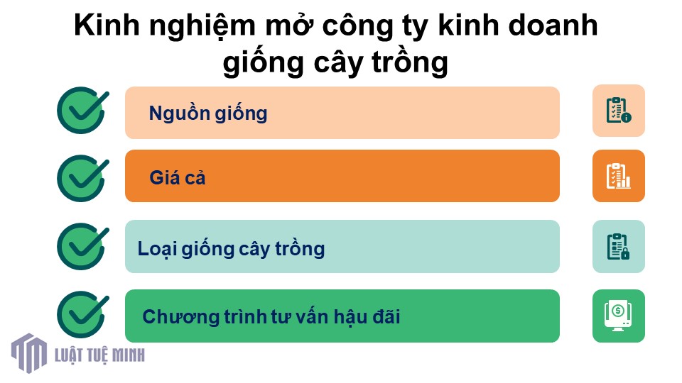 Kinh nghiệm mở công ty kinh doanh giống cây trồng