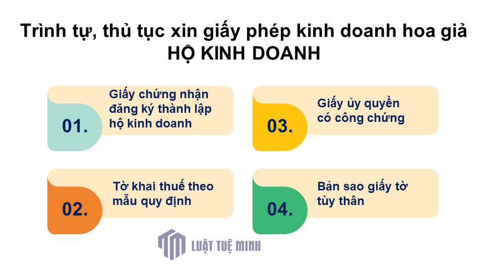 Trình tự, thủ tục xin giấy phép kinh doanh hoa giả 