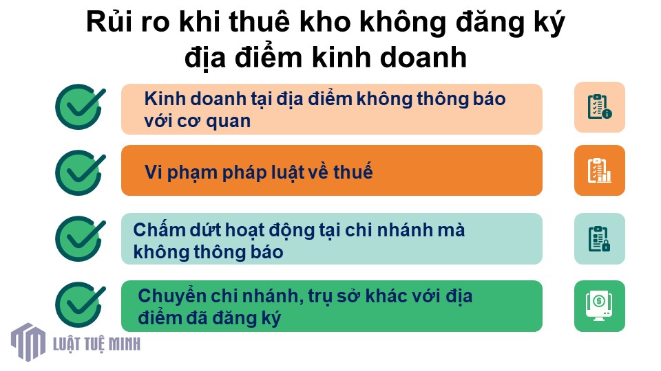 Rủi ro khi thuê kho không đăng ký địa điểm kinh doanh