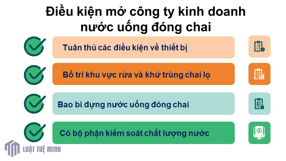 Điều kiện mở công ty kinh doanh nước uống đóng chai