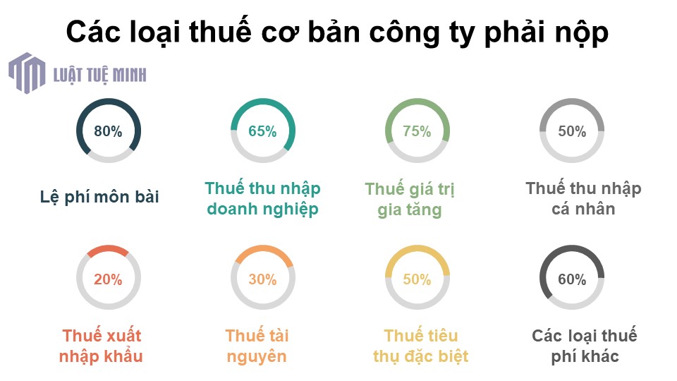 Các loại thuế cơ bản công ty phải nộp