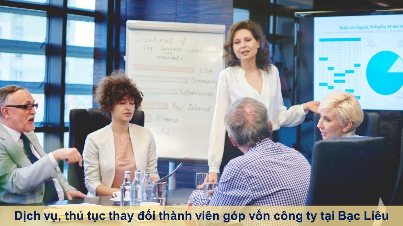 Dịch vụ, thủ tục thay đổi thành viên góp vốn công ty tại Bạc Liêu